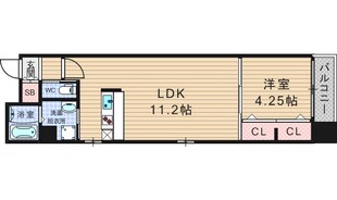 ラクラス江戸堀の物件間取画像